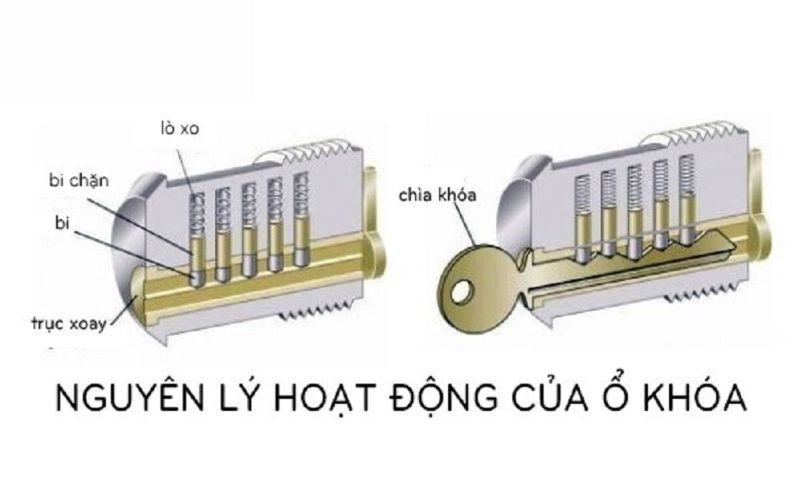 Nguyên lý và cấu tạo của ổ khóa 