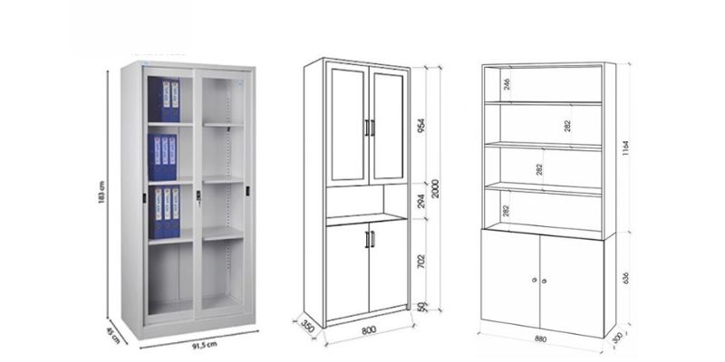 Kích thước tủ tài liệu tầm trung 