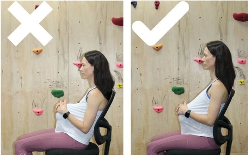 Những tư thế ngồi làm việc cần tránh dành cho bà bầu