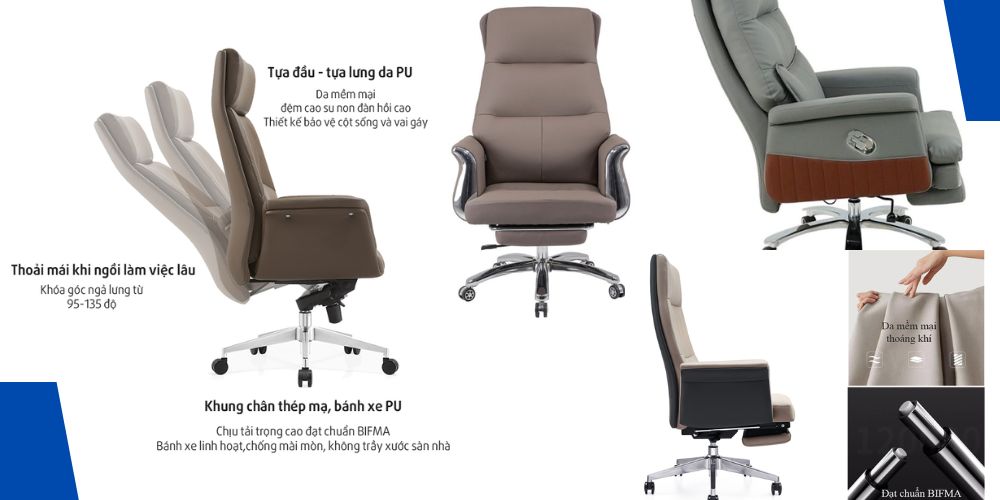 Các mẫu ghế giám đốc da văn phòng
