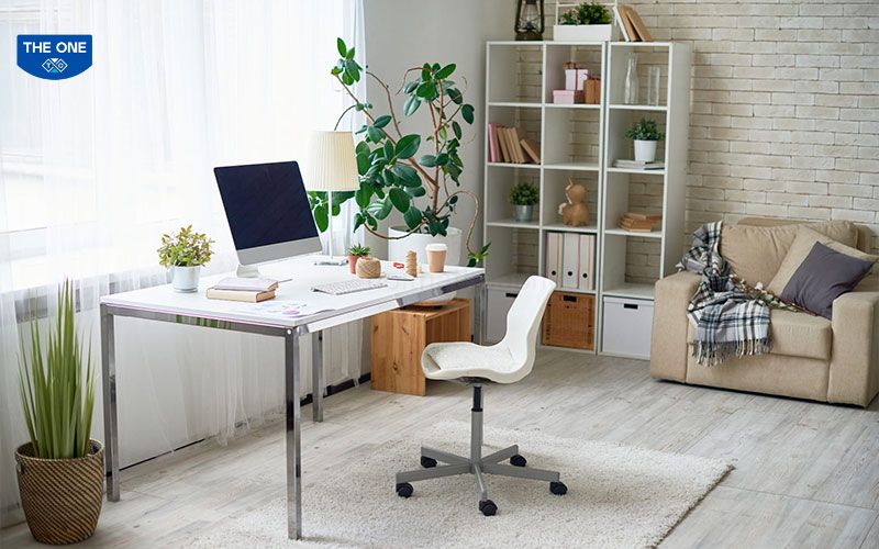 Mẫu góc bàn tinh tế đơn sác dành cho không gian làm việc