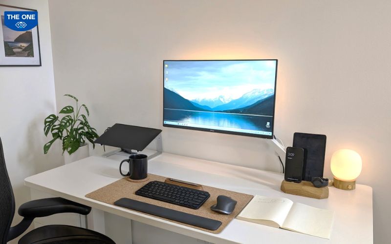 Góc làm việc có cây xanh kết hợp