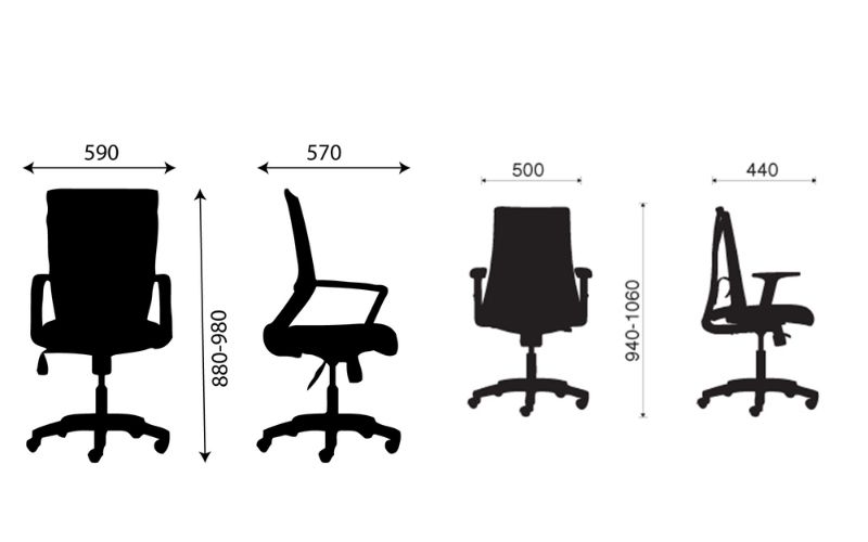 Chú ý kích thước của ghế phù hợp với vóc dáng người ngồi
