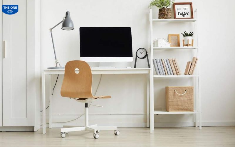 Bàn làm việc đi kèm với kệ sách thuận tiện dành cho nhiều đối tượng khách hàng