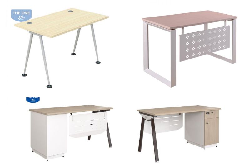 Bàn 1m6 chân sắt với thiết kế đa dạng