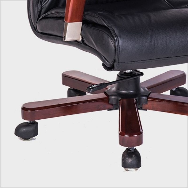 ghe-giam-doc-lanh-dao-tq30-6 Chân gỗ chắc chắn di chuyển mượt mà của ghế TQ30