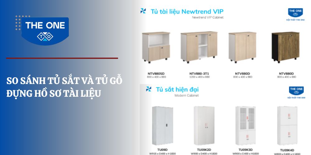 Sao sánh tủ hồ sơ gỗ và tủ hồ sơ sắt