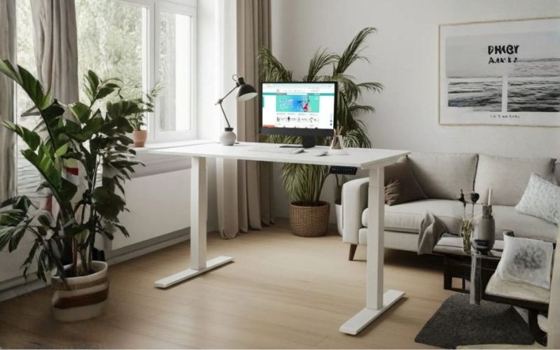 Mẫu bàn làm việc nâng hạ phù hợp với phòng ngủ