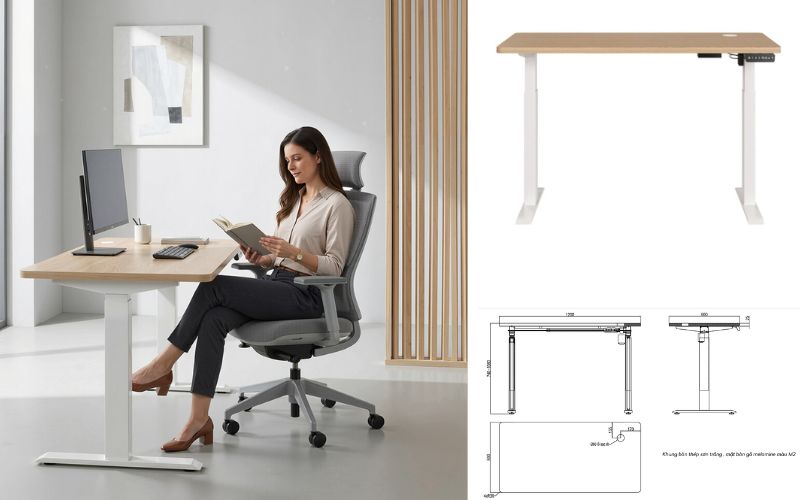 Bàn làm việc thông minh BNH04 tiện lợi
