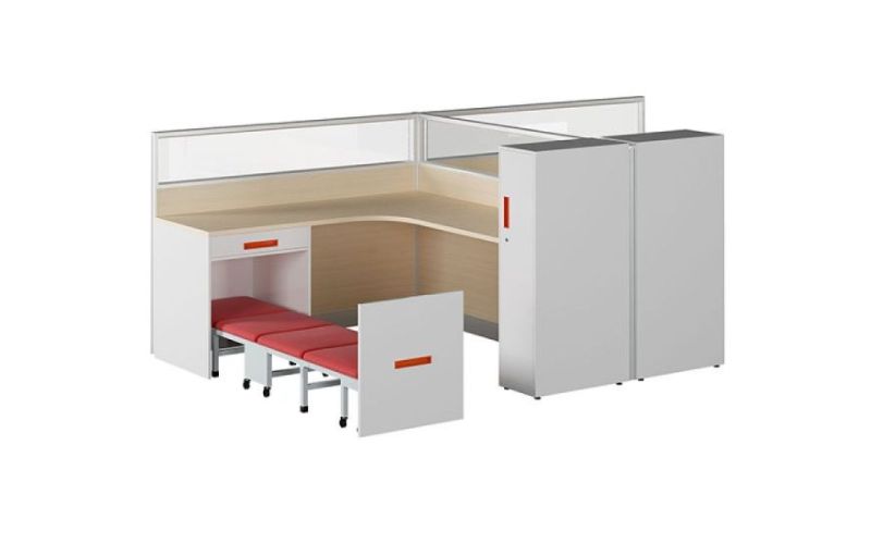 Cụm bàn làm việc MDGG01 có khả năng bố trí máy tính tiện lợi