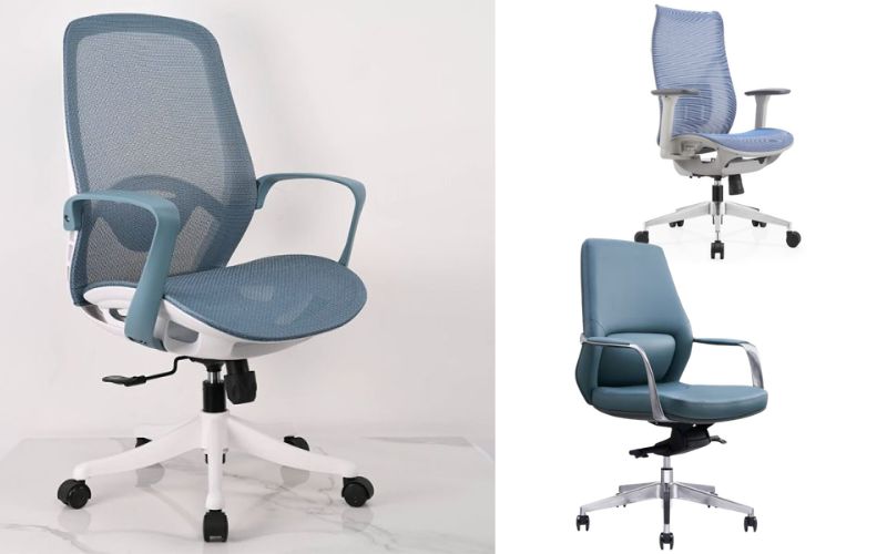 Các mẫu ghế màu xanh dương dành cho văn phòng