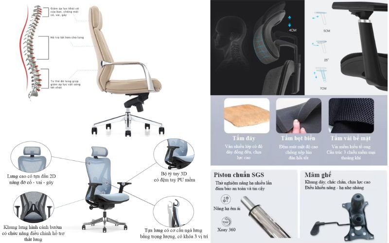 Những tiêu chí khi chọn ghế phù hợp khi ngồi làm việc