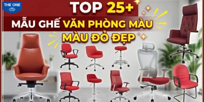 Gợi ý 20+ mẫu ghế văn phòng màu đỏ đẹp thịnh hành
