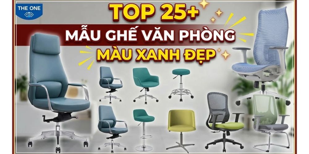 Gợi ý các mẫu ghế làm việc màu xanh